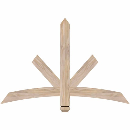 Ekena Millwork Alberta Smooth Timber Gable Bracket, Douglas Fir, 48"W x 32"H x 1 1/2"D x 3 1/2"F, 16/12 Pitch GBW048X32X0204ALB00SDF
